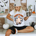 Womans T Shirt Retro Halloween Creep It Real Top Ghost Witch Fall Spooky Shirt