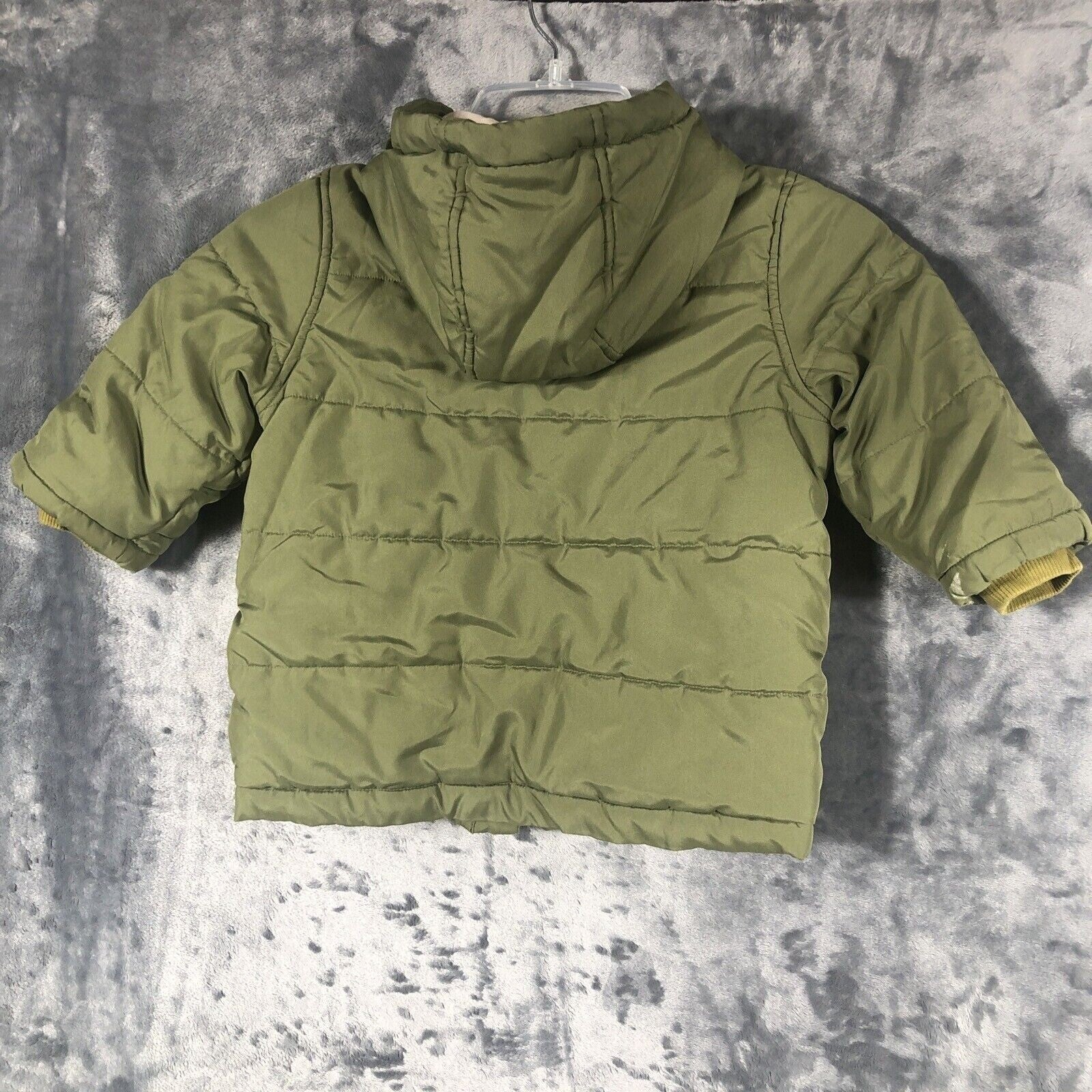 Toddler Green Duffle Coat With Toggle Closures & Hood