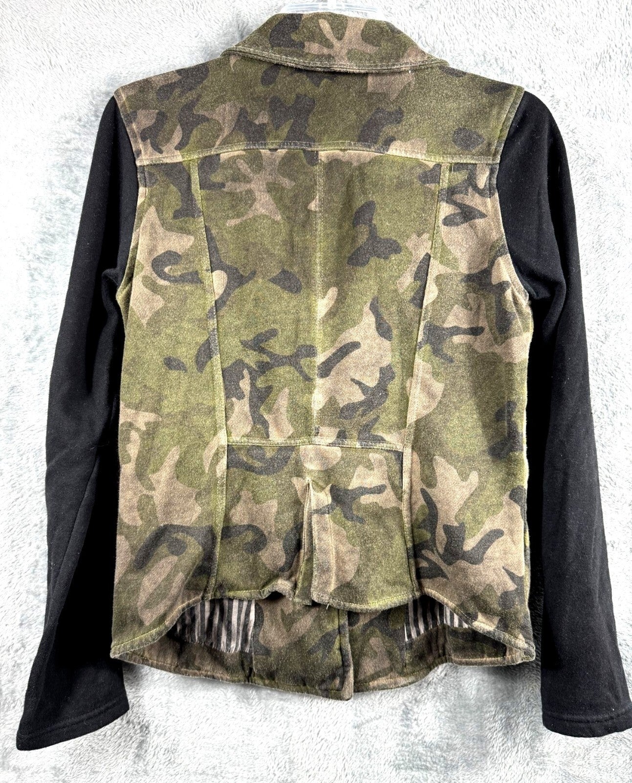 Hurley Womens Camo Blazer Jacket With Striped Lining Size S