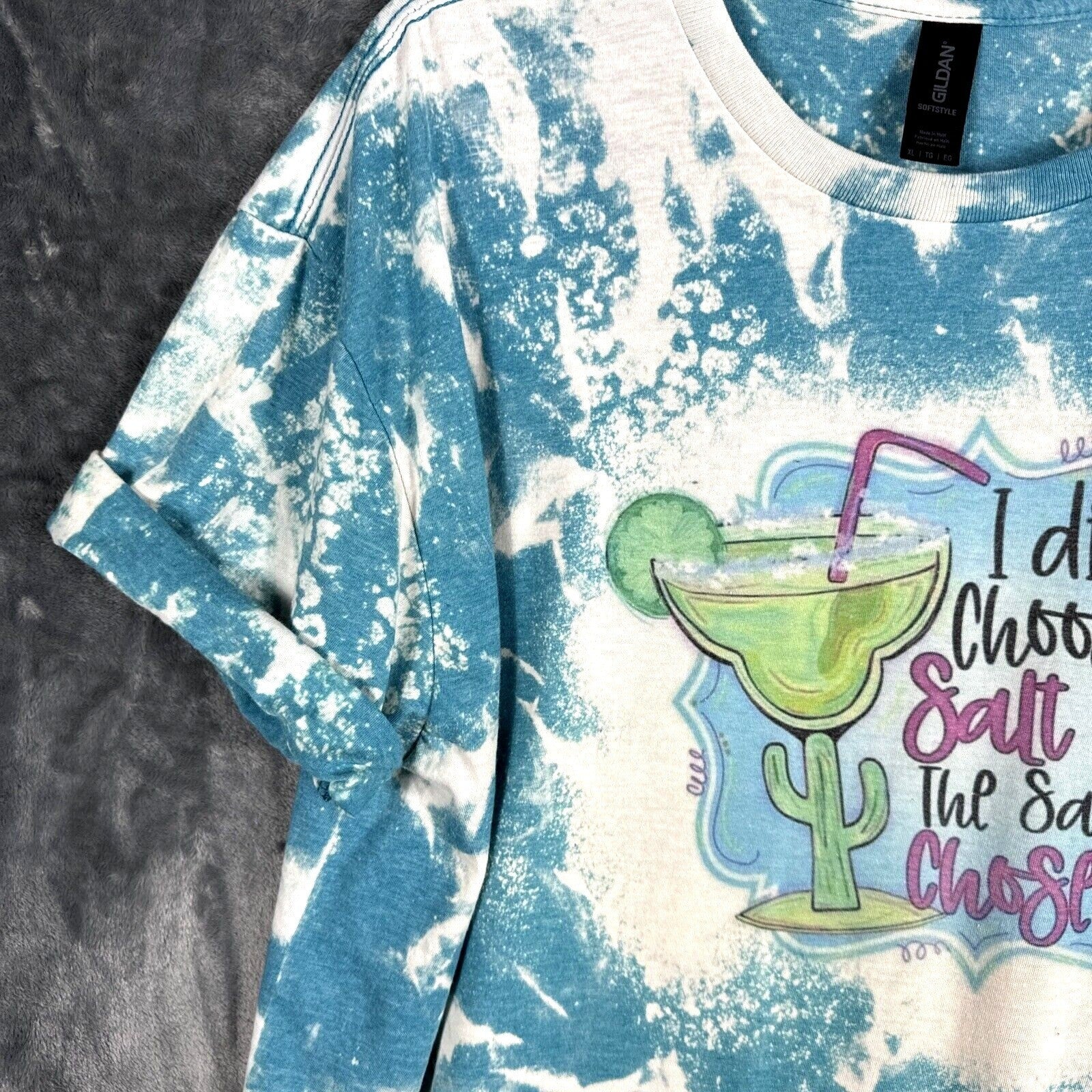 Women’s T Shirt “I Didn’t Choose The Salt Life The Salt Life Chose Me” Blue XL