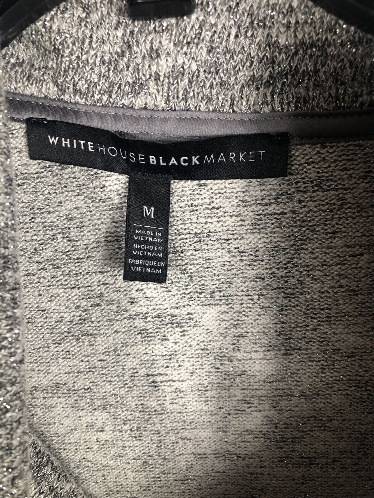 White House Black Market Woman's Sweater Gray Cowl Neck Knit Size Adult Medium