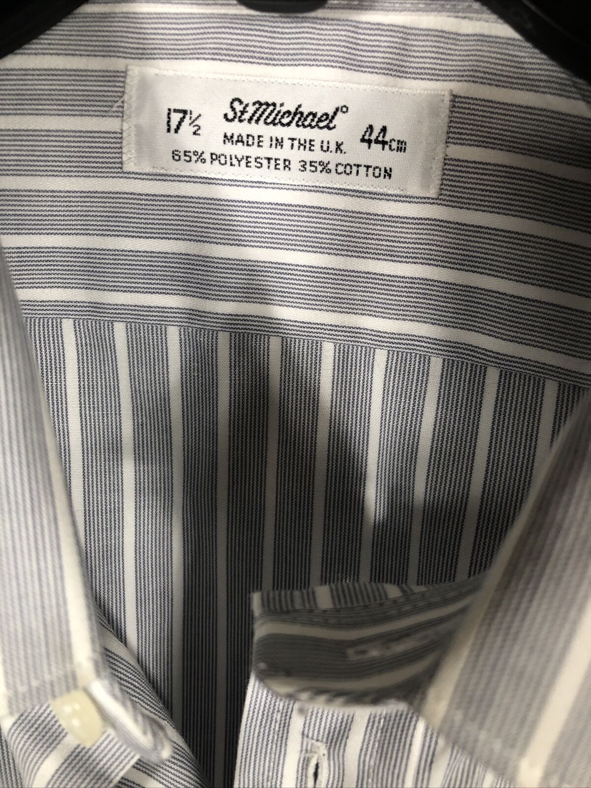 Saint Michael Men’s Shirt Button Down Long Sleeve 17 1/2 Neck 44 Stripped￼