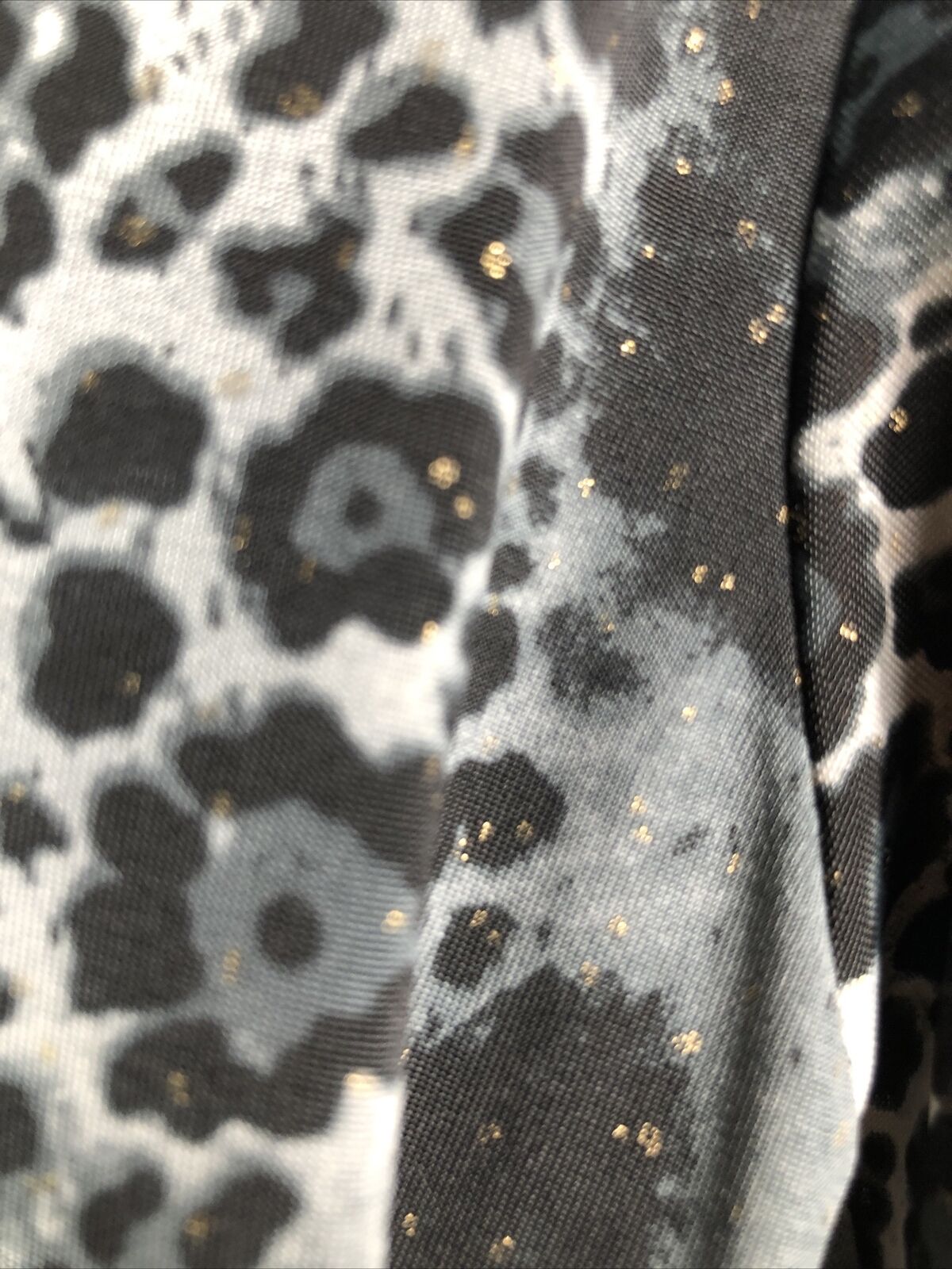 Animal Print Stretch Dress Black Gray Women’s Size M