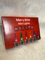 Merry Brite 70 Count Mini Lights Multi-Color Bulbs Green Wire Indoor/Outdoor 14