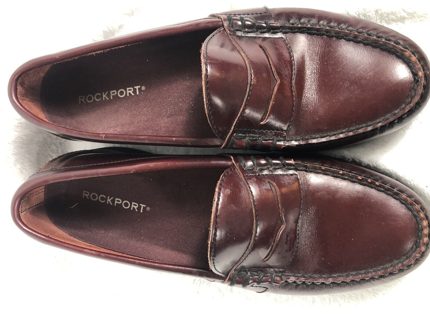 Rockport Shoes Men’s Brown Leather Dress Shoes Adult Size 8.5