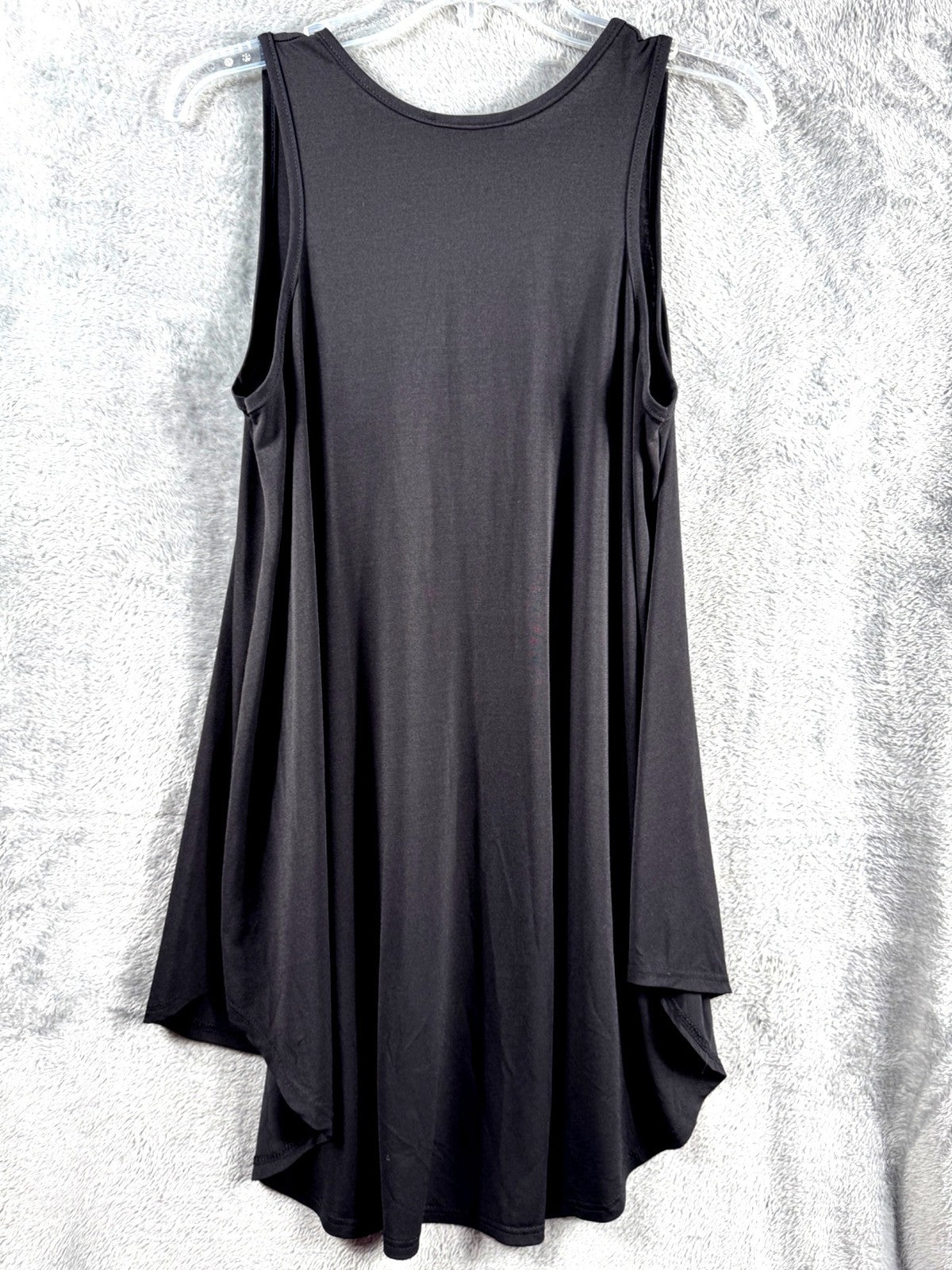 Jordan Taylor Womans Sleeveless Charcoal Gray Tunic With Gold Ring Accent  M