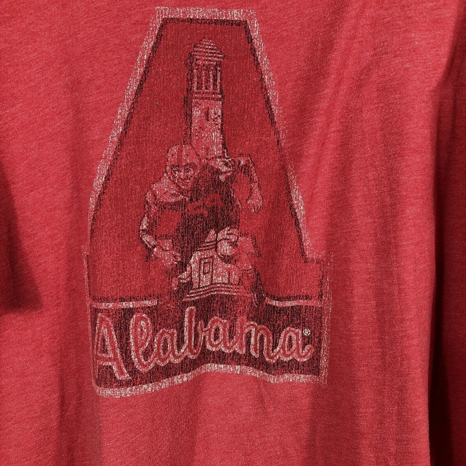 Woman's T Shirt Red Alabama Unisex Top Crimson Tide Mens Shirt Size XX Large