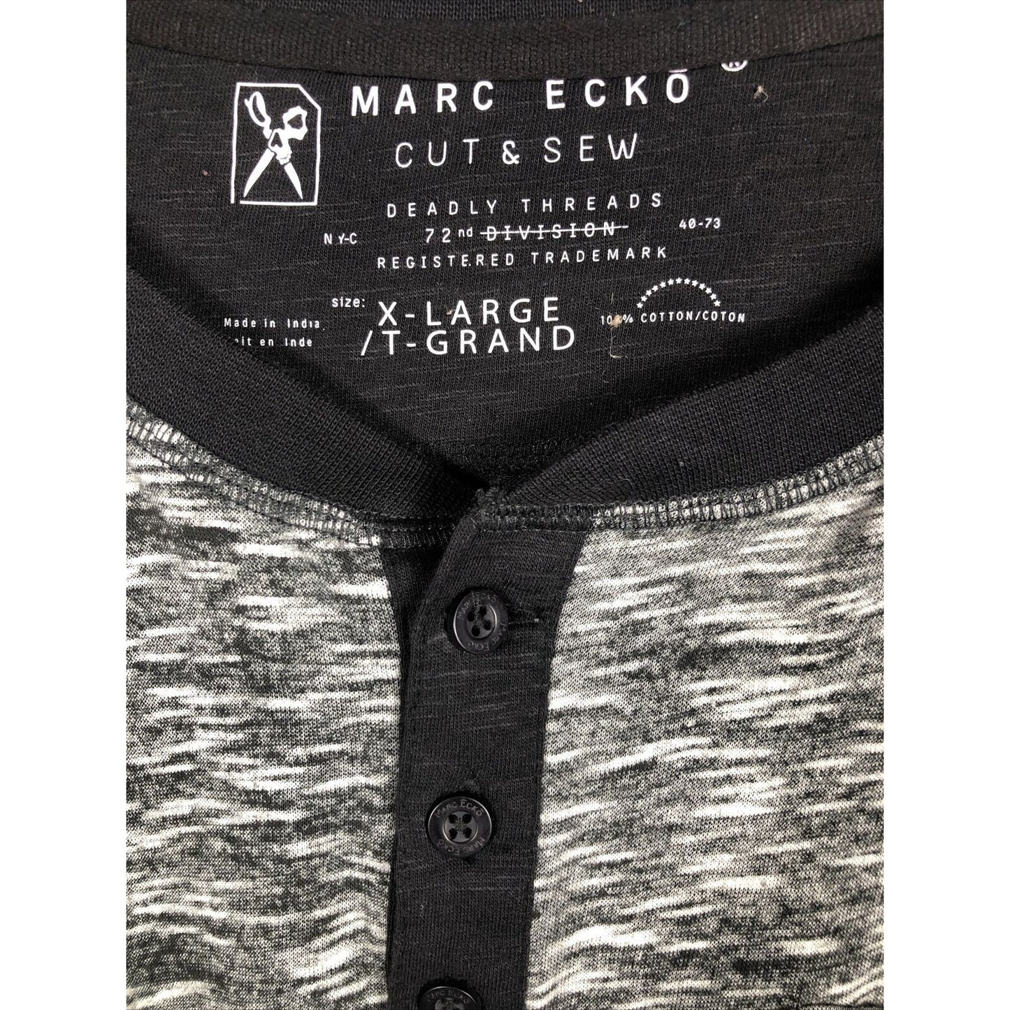 Marc Ecko Sweater Men's Pullover Deadly Threads Shirt Cut & Sew Extra Large
