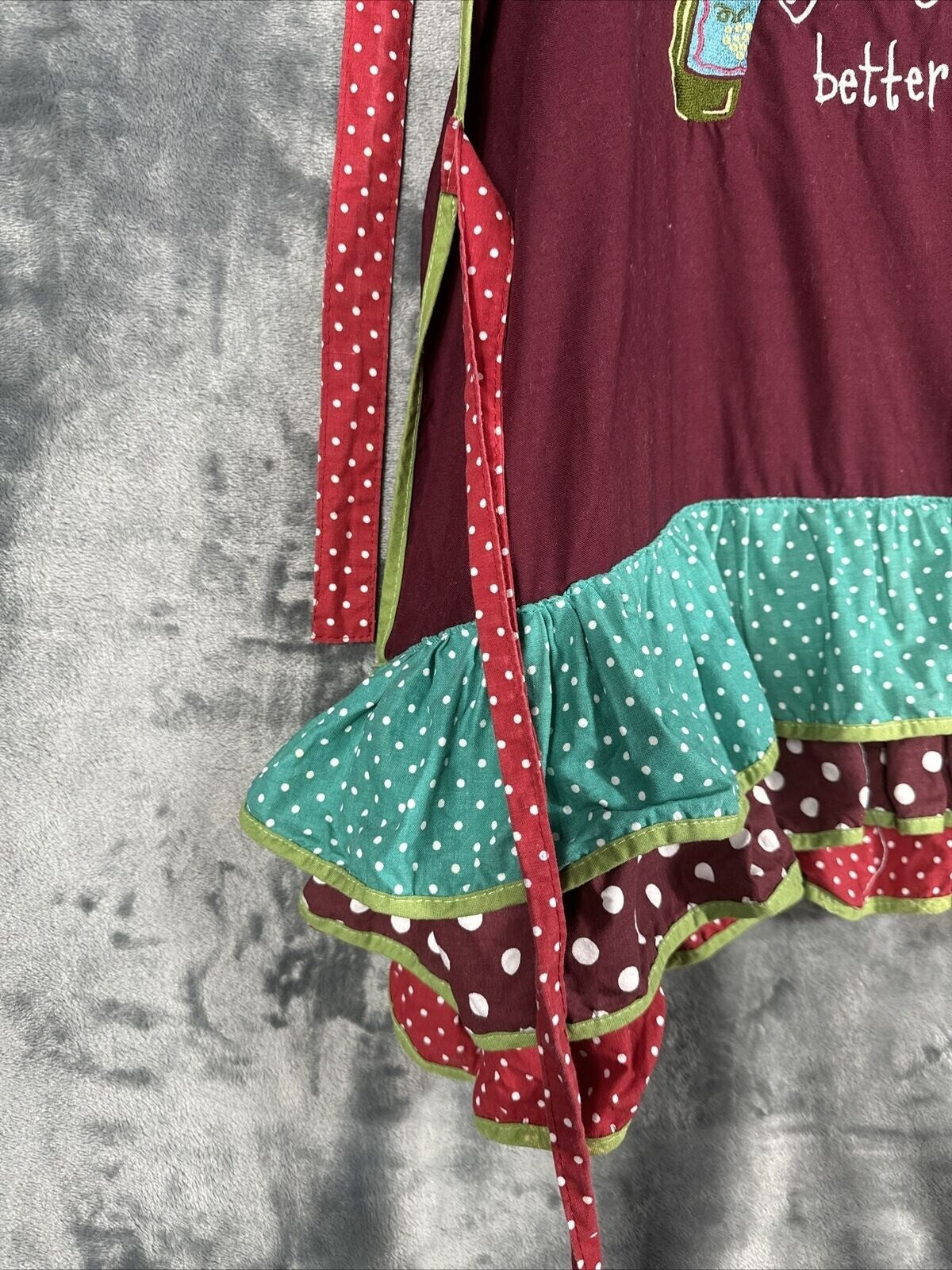 Kay Dee Designs Apron 'Wine a Little... You'll Feel Better' Kitchen Ruffles Wine