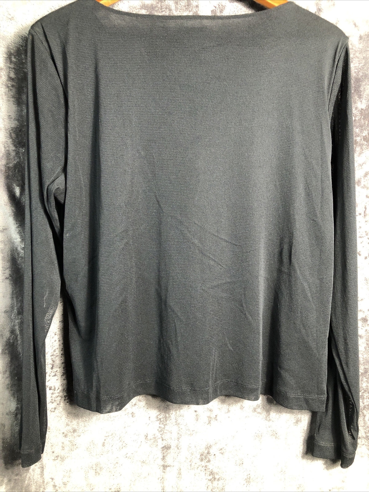 Axcess Women’s Blouse Black Gold Sliver Double Lining Size X-Large