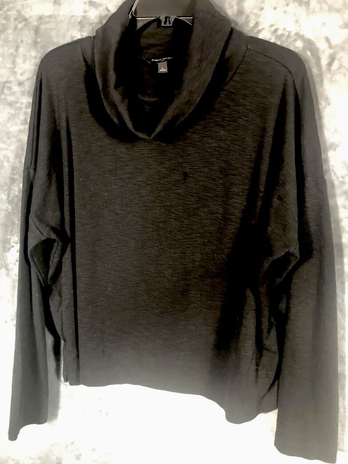 Banana Republic Cowell Neck ￼ Women’s Shirt Short Black Size Adult Large