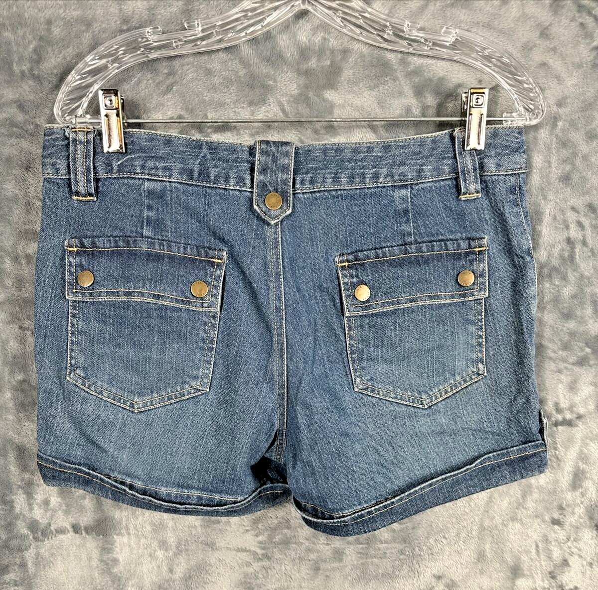 Woman's Denim Shorts Cuffed Adult Size 6 Cato Hot Pants