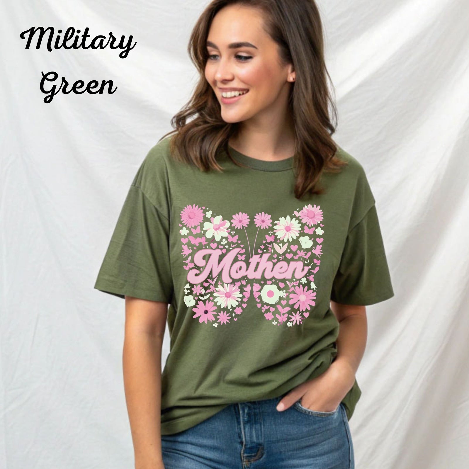 Womans T Shirt Floral Mother's Day Tee Perfect Gift for Moms Spring Fashion