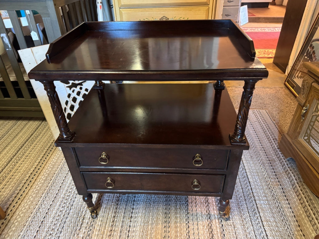 Bernhardt Smithsonian Collection Nightstand, Side Table, or Server Two-Tier Tea