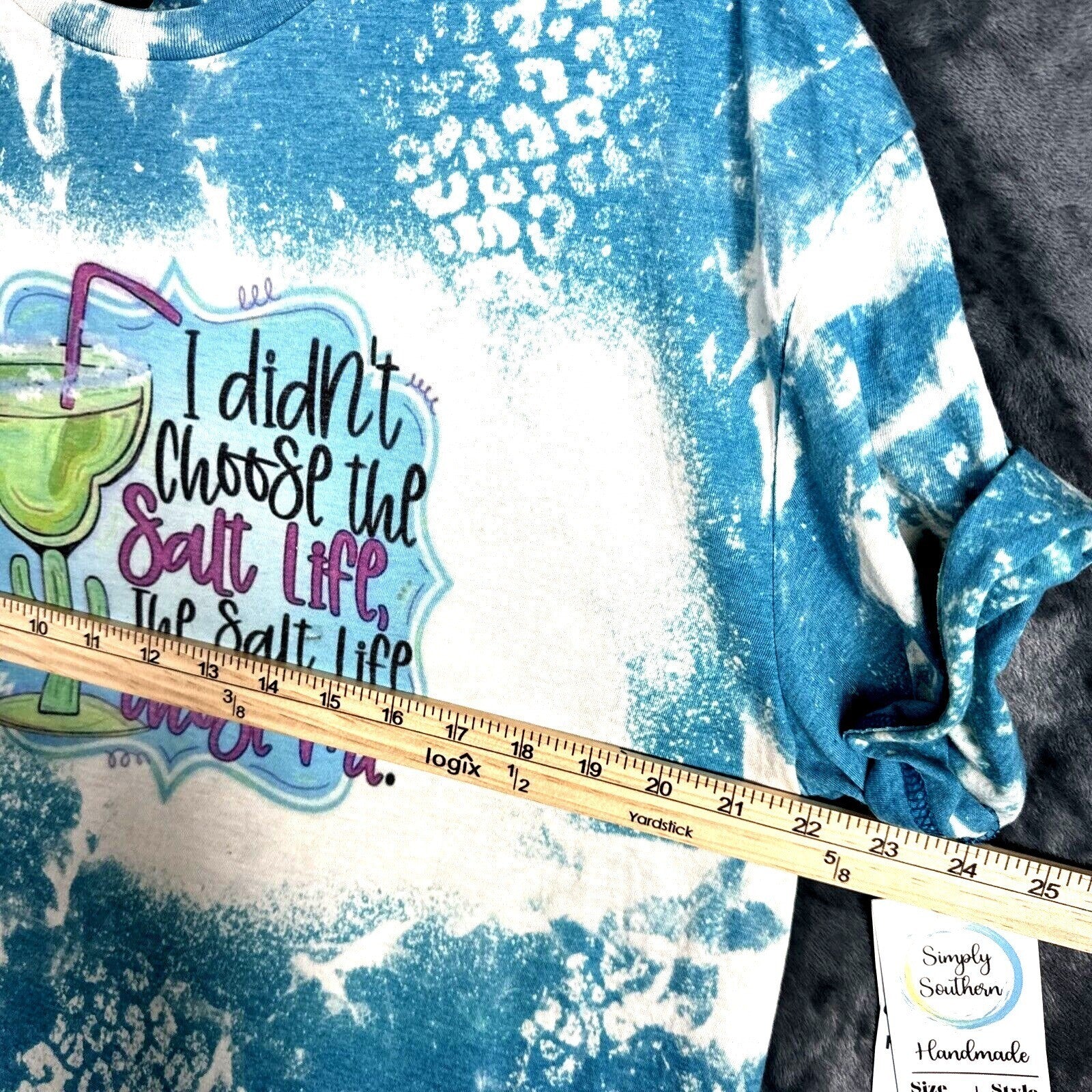 Women’s T Shirt “I Didn’t Choose The Salt Life The Salt Life Chose Me” Blue XL