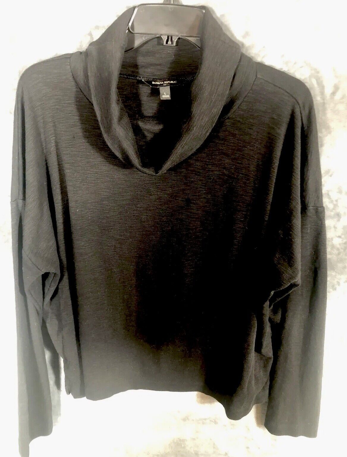 Banana Republic Cowell Neck ￼ Women’s Shirt Short Black Size Adult Large