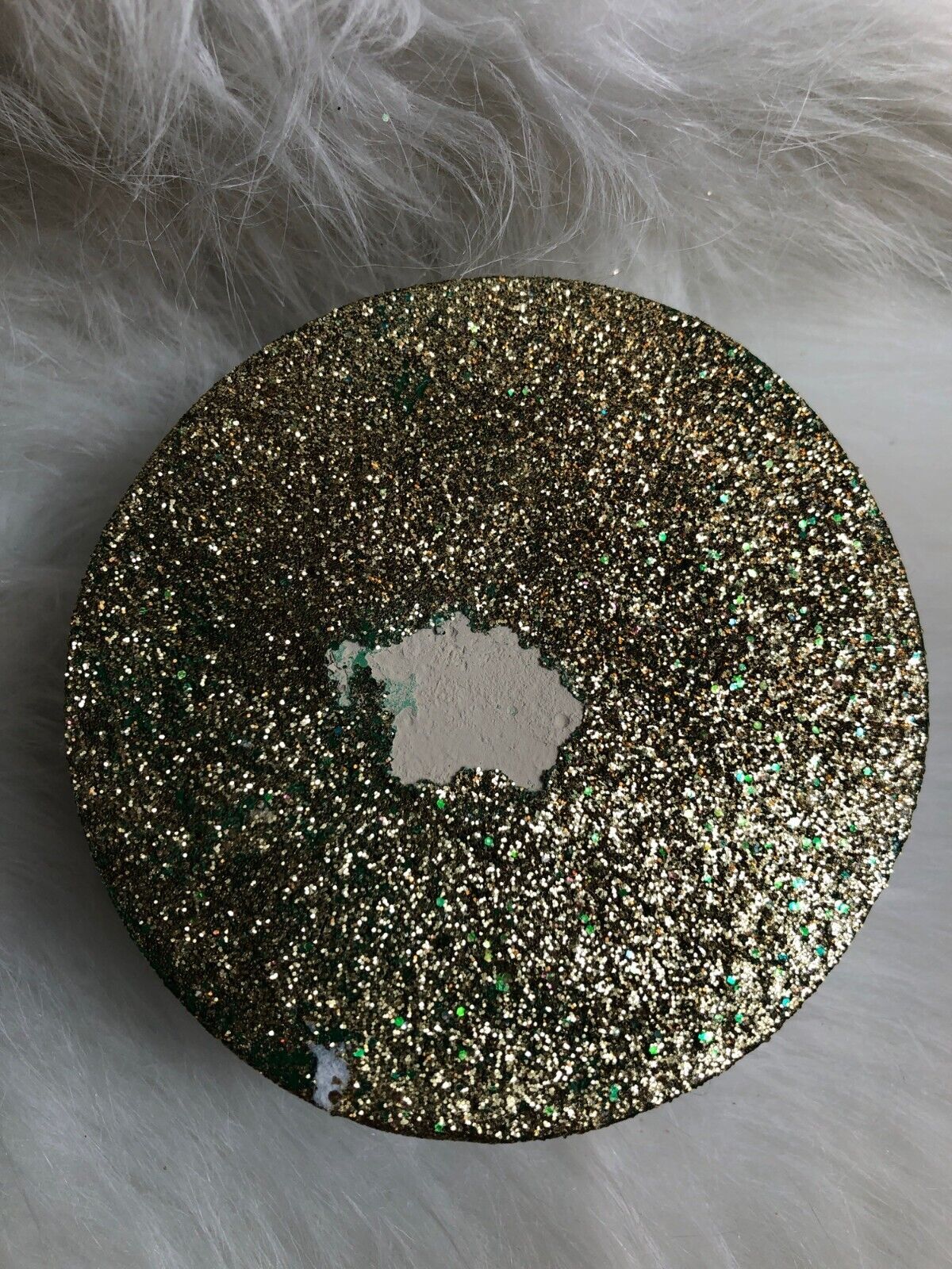 Gold Glitter Balsam Fir Scented Candle 12 Oz Sheer Elegance Candle Co. 100% Natu