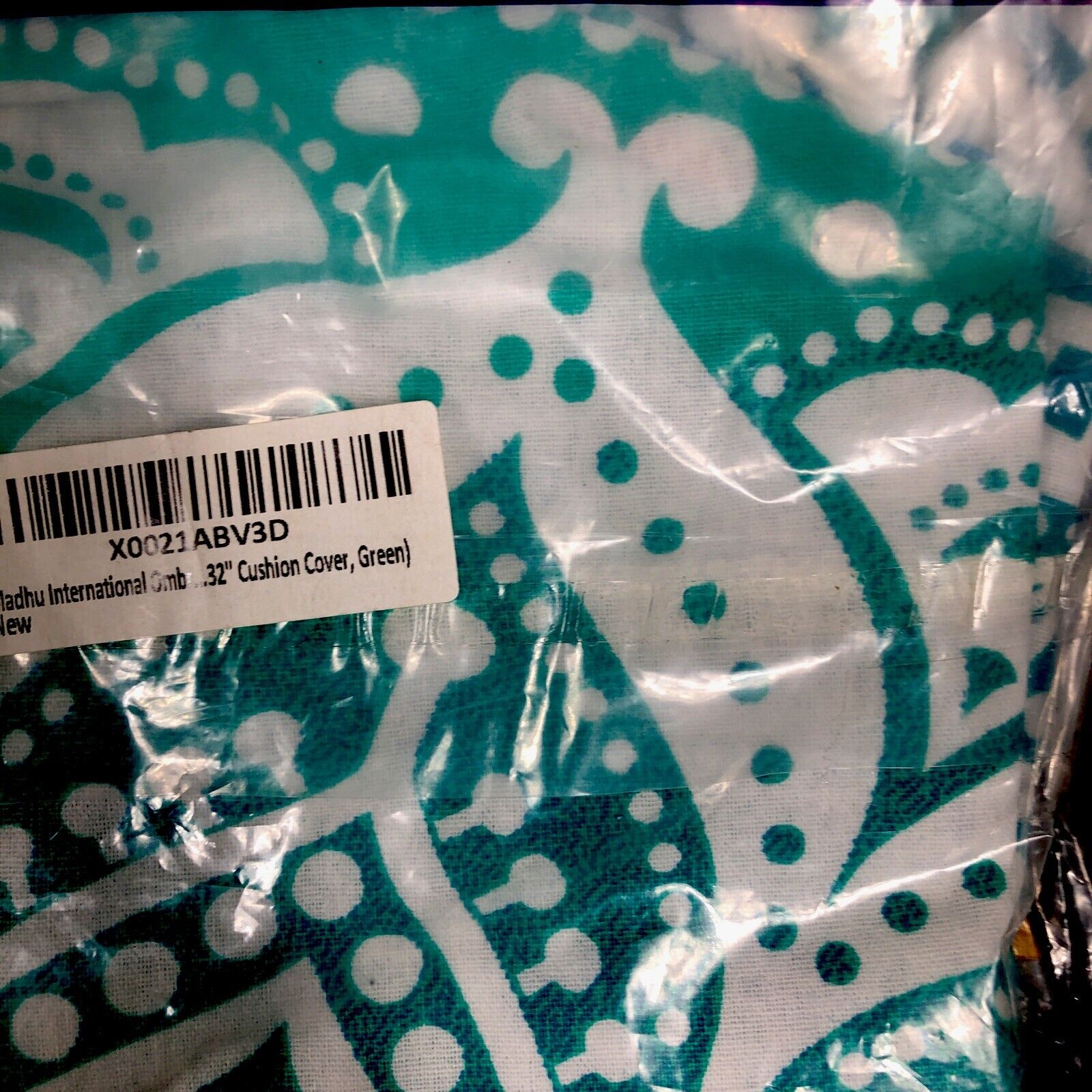 Madhu Tapestry Turquoise Blue/Green Ombre Hippie Mandala 32” Round Cushion Cover