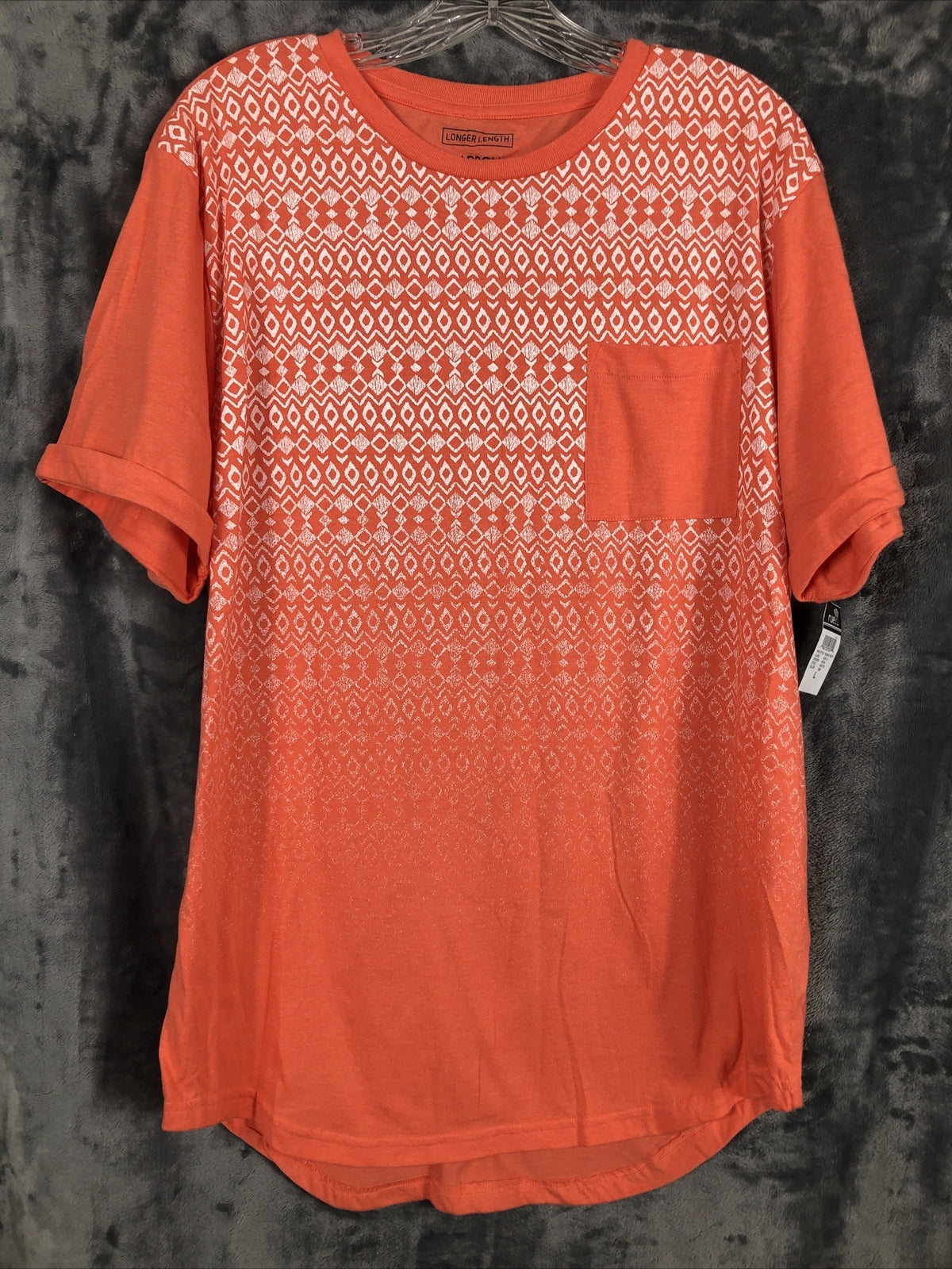 Carbon Women’s Pocket Tee Longer  Length Top Size Large Shirt