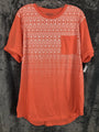 Carbon Women’s Pocket Tee Longer  Length Top Size Large Shirt