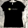 It Works Global Women’s Shirt It Works Bling Black/Green Studded T-Shirt