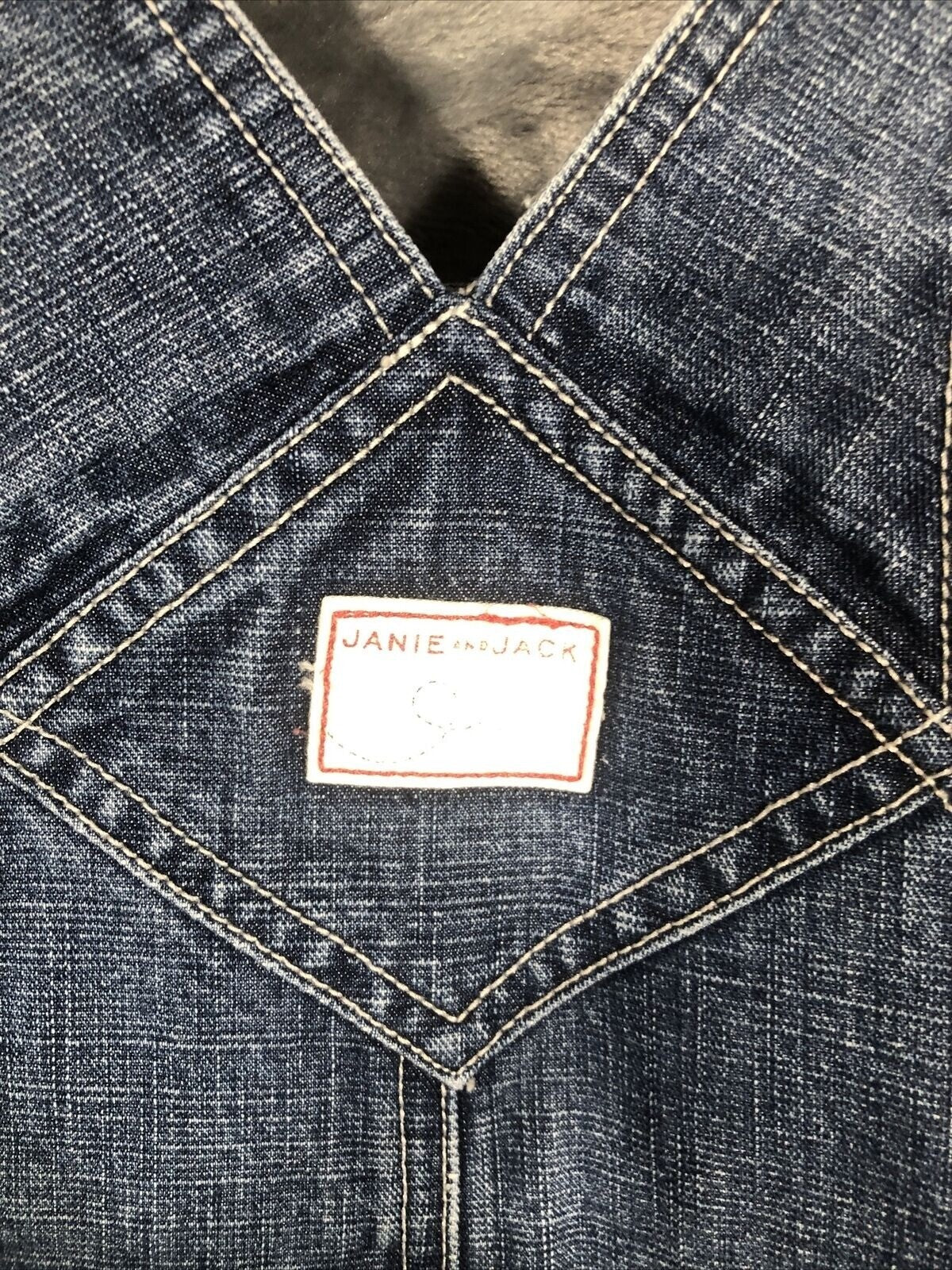 Janie & Jack Blue Denim Overalls With Adjustable Straps & Front Pockets