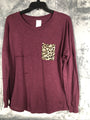 Pink Victoria Secret Shirt Women’s Long Sleeve Burgundy