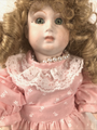 Porcelain Doll Vintage Bobble Head Movable Arms Legs / Stand