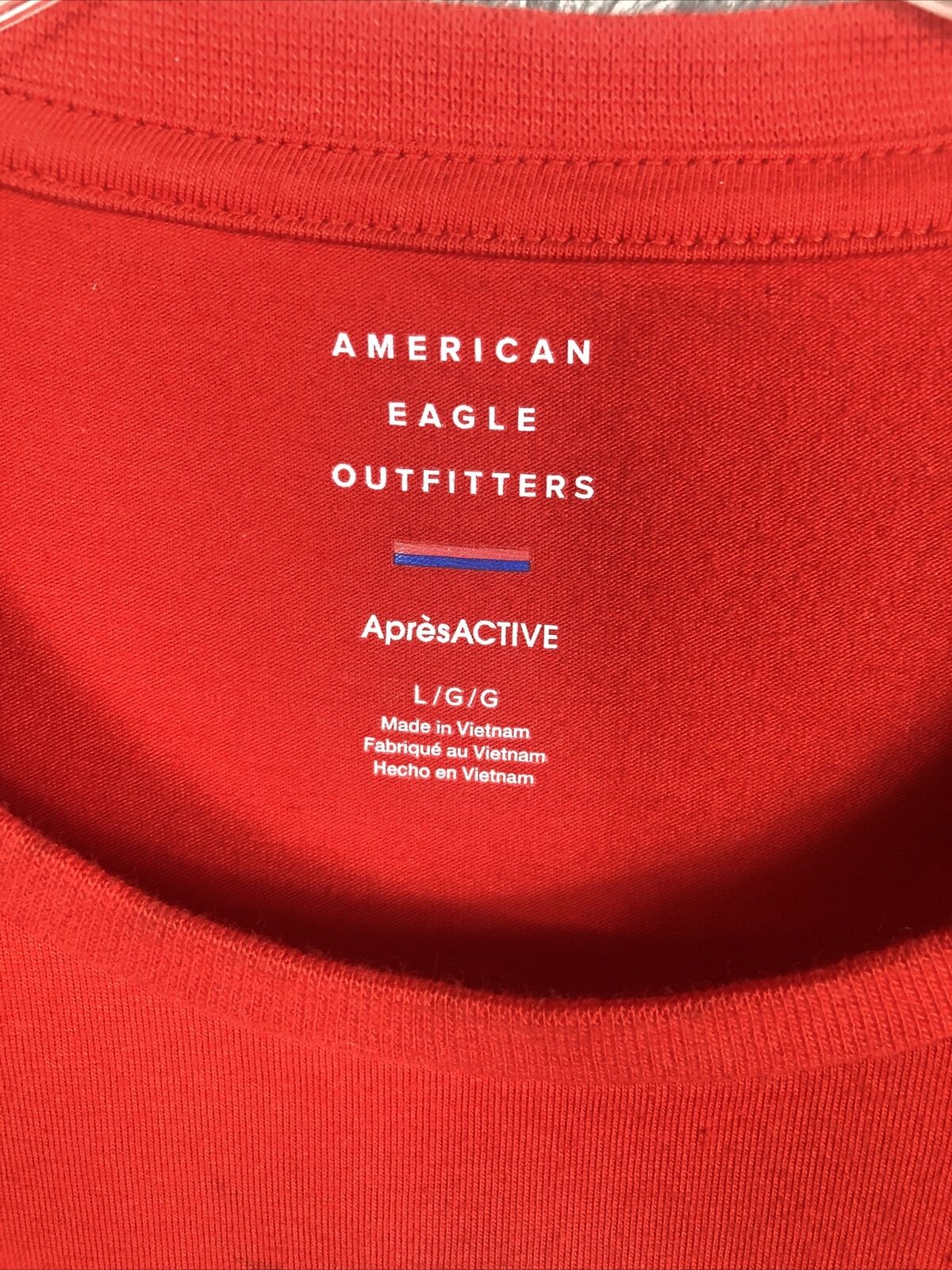 American Eagle Men’s T-Shirt Adult Size Large Red Shirt Short Sleeves