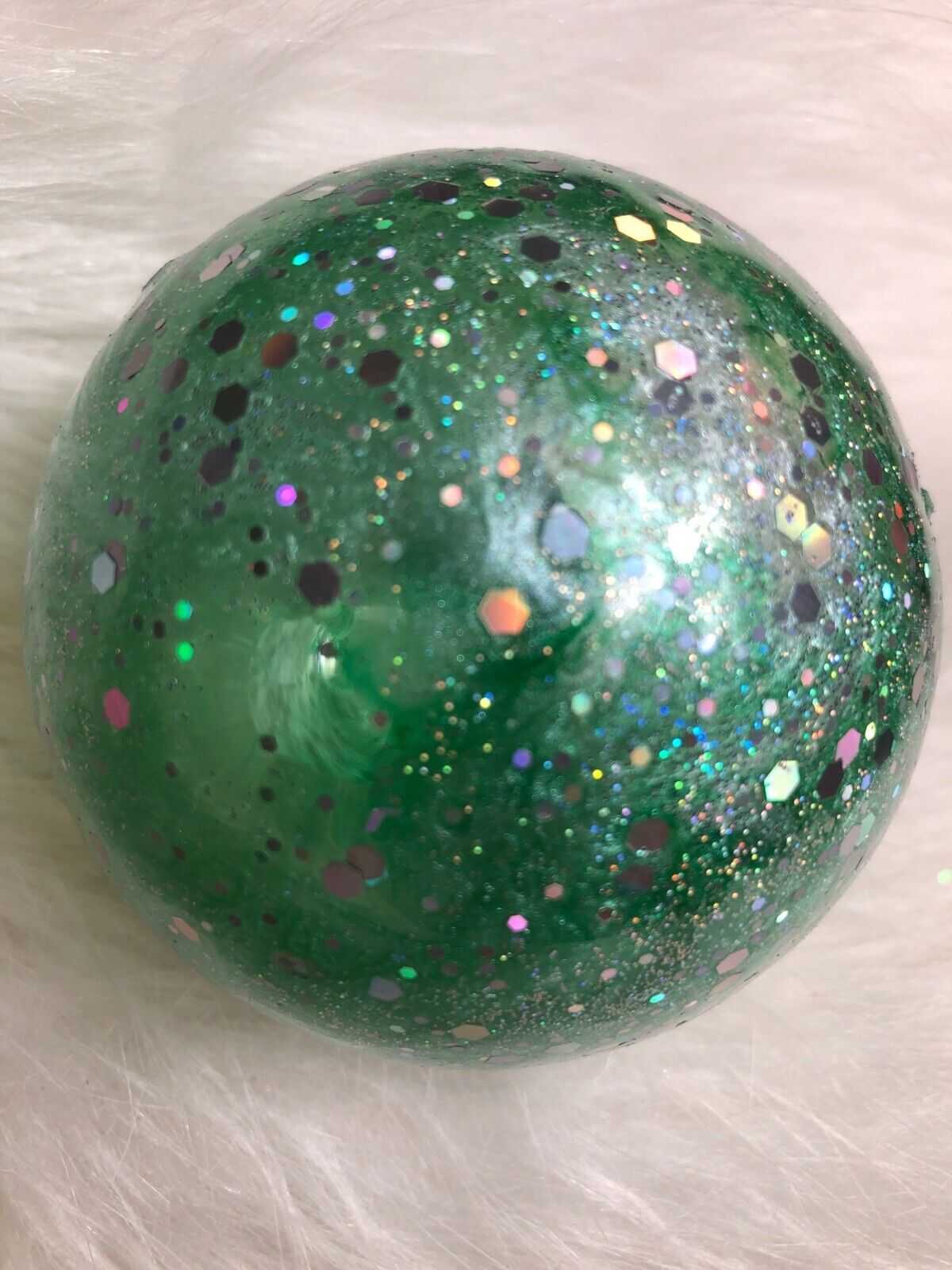 Green Glittery Christmas Tree Ornament Bauble