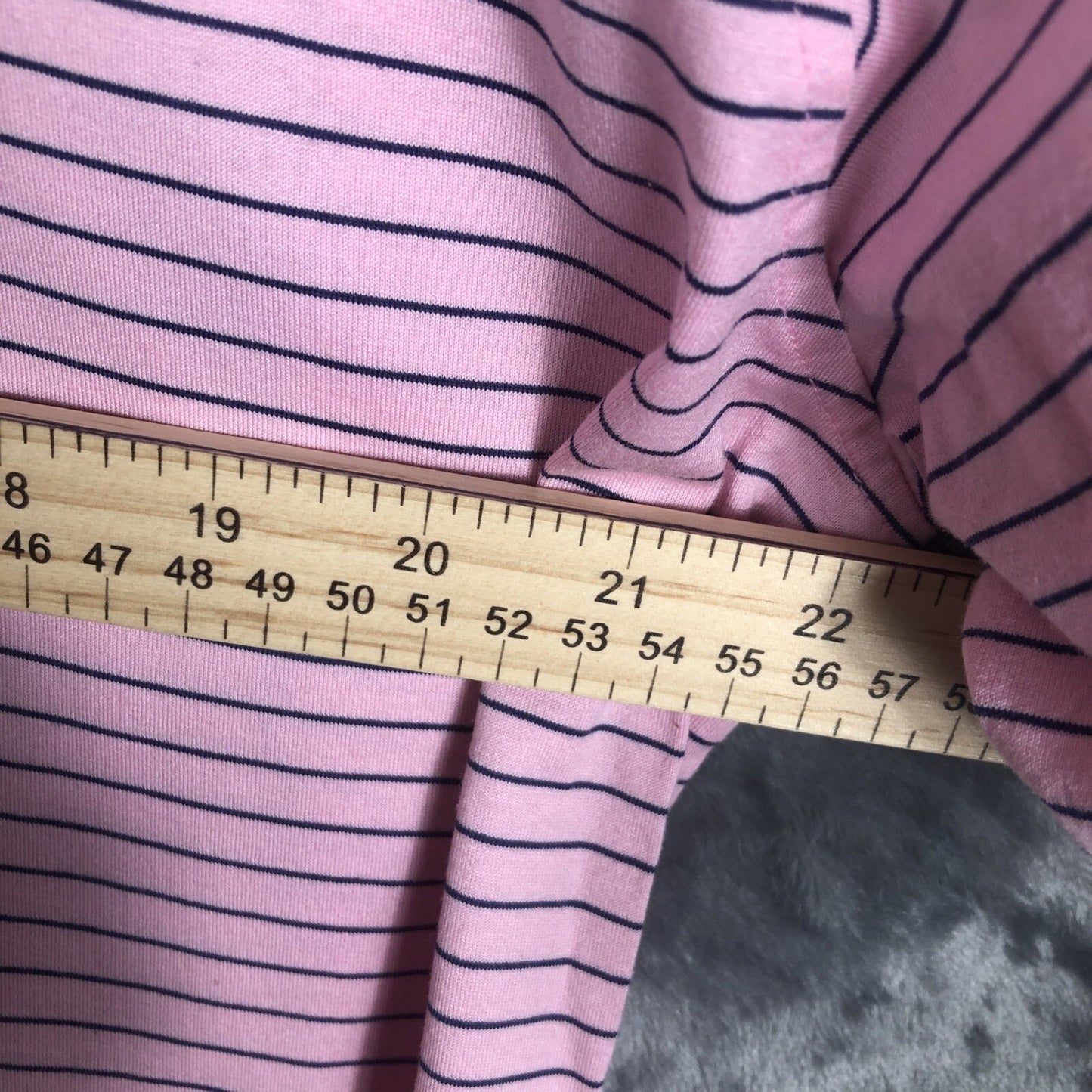 Peter Millar Men's Polo Golf Shirt Pink Stripped Extra-Large River Hills Logo