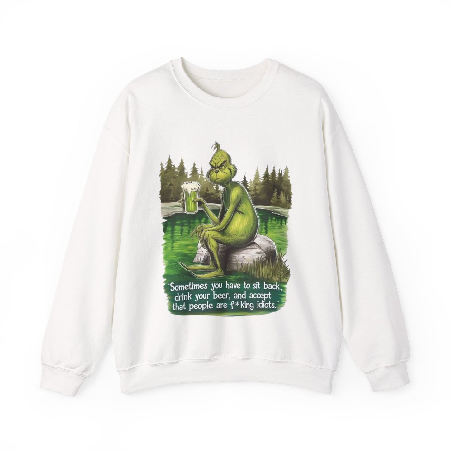 Womans Funny Sweatshirt Sassy Beer Lover's Sit Back & Sip Gift Humorous Top