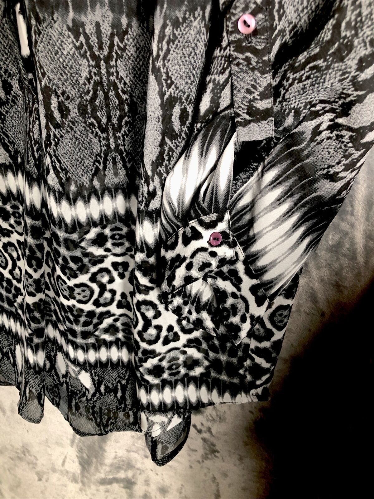 Antilim Femme Women’s Blouse Black & White Top X Large