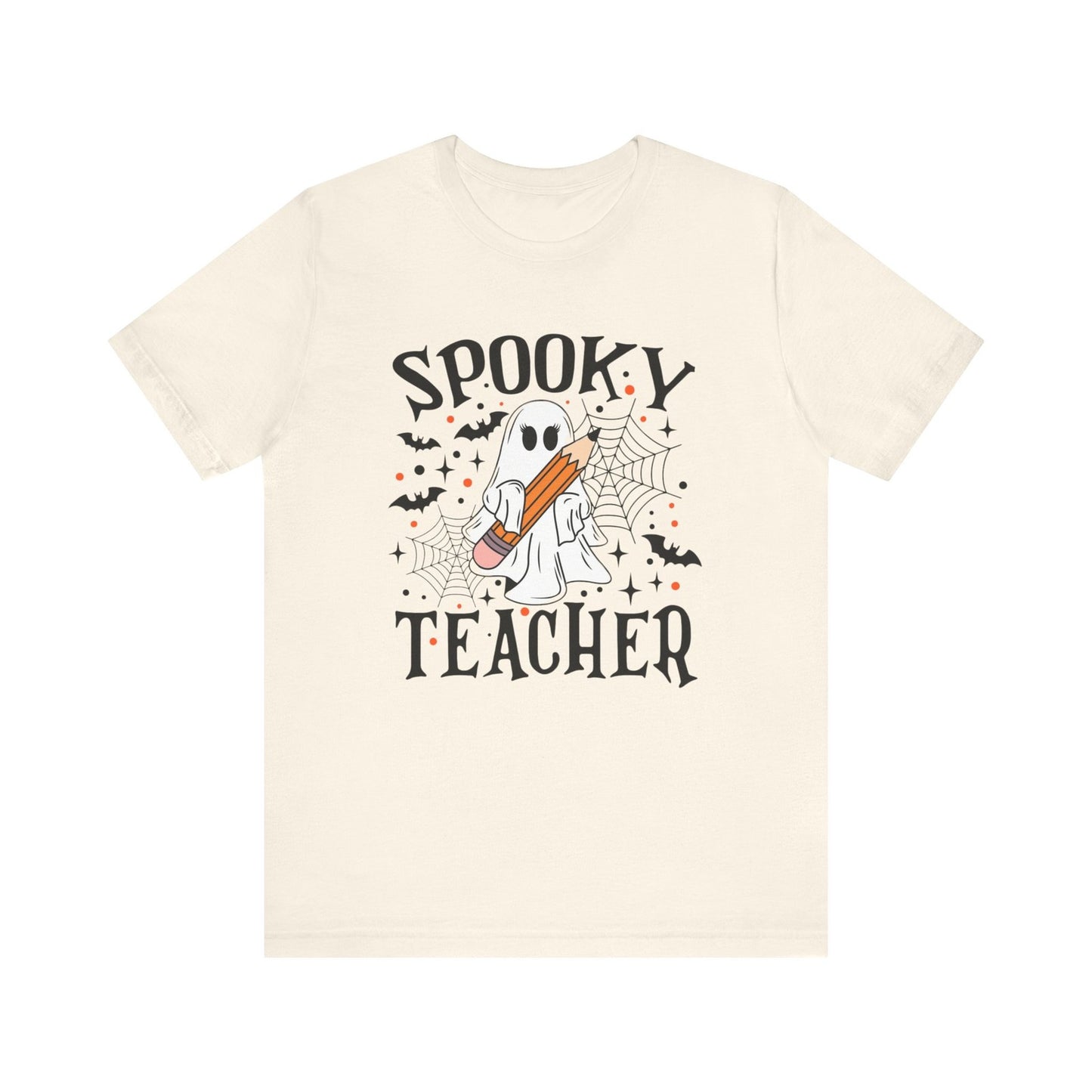Womans T Shirt Spooky Teacher Top Halloween Teacher Tee Ghost Classroom Vibes
