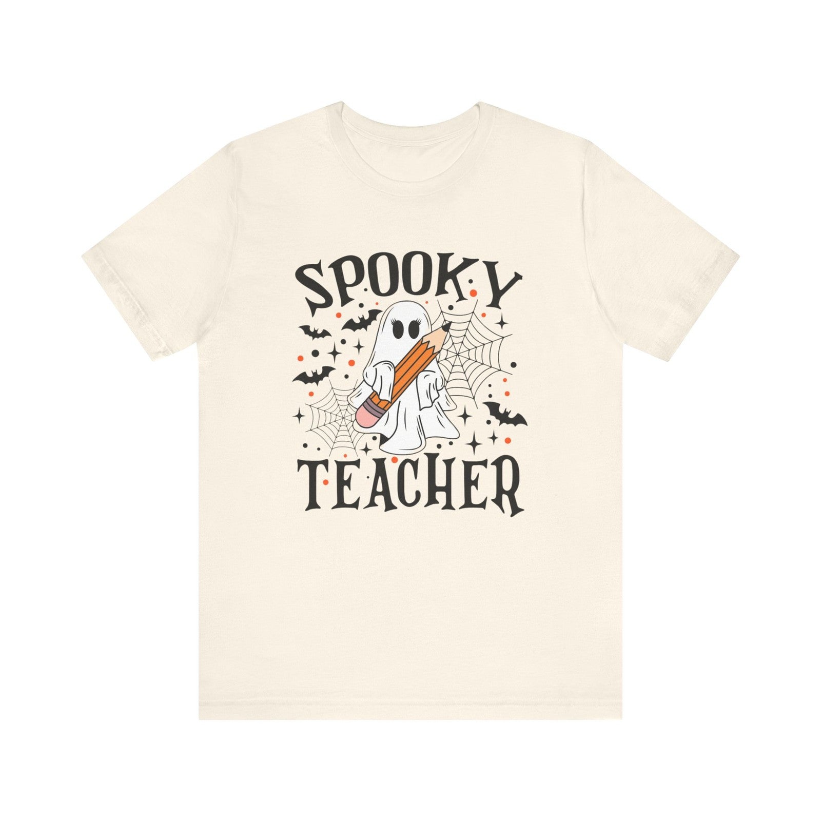 Womans T Shirt Spooky Teacher Top Halloween Teacher Tee Ghost Classroom Vibes