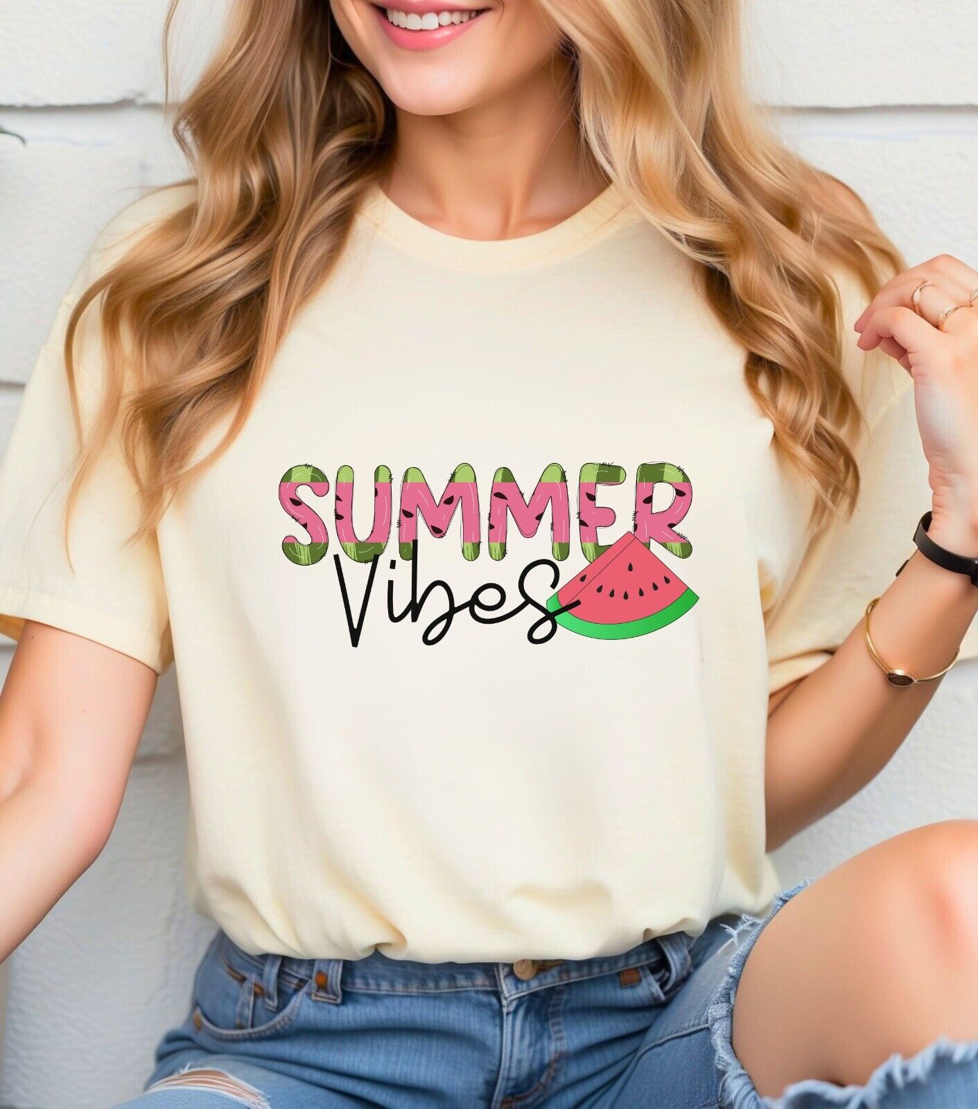 Summer Beach Vibes Women T-Shirt Holiday USA Cool Party Funny New Gift Tee S-3XL