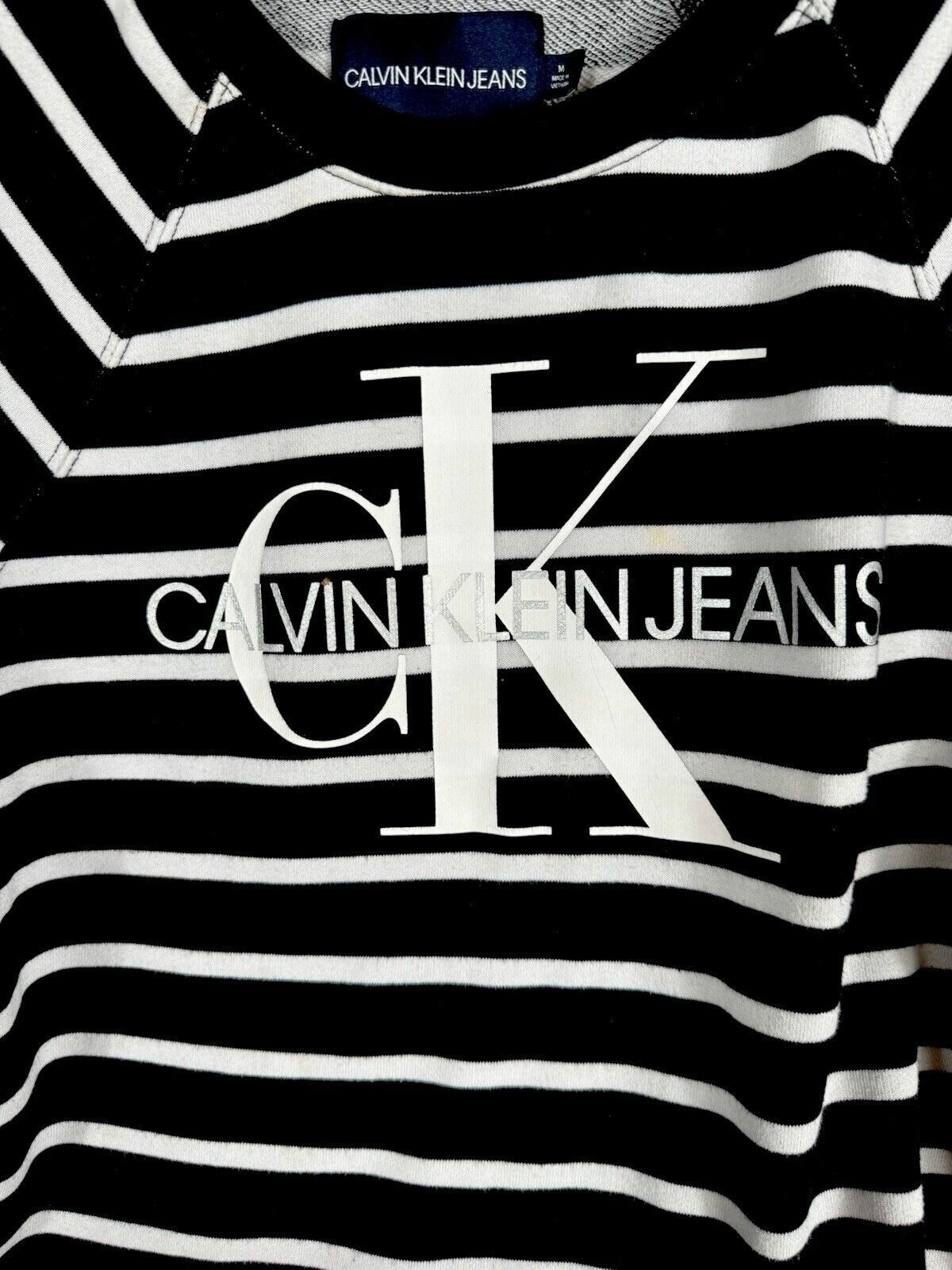 Calvin klein Woman's Shirt Crop Top Black/White Size Adult Medium