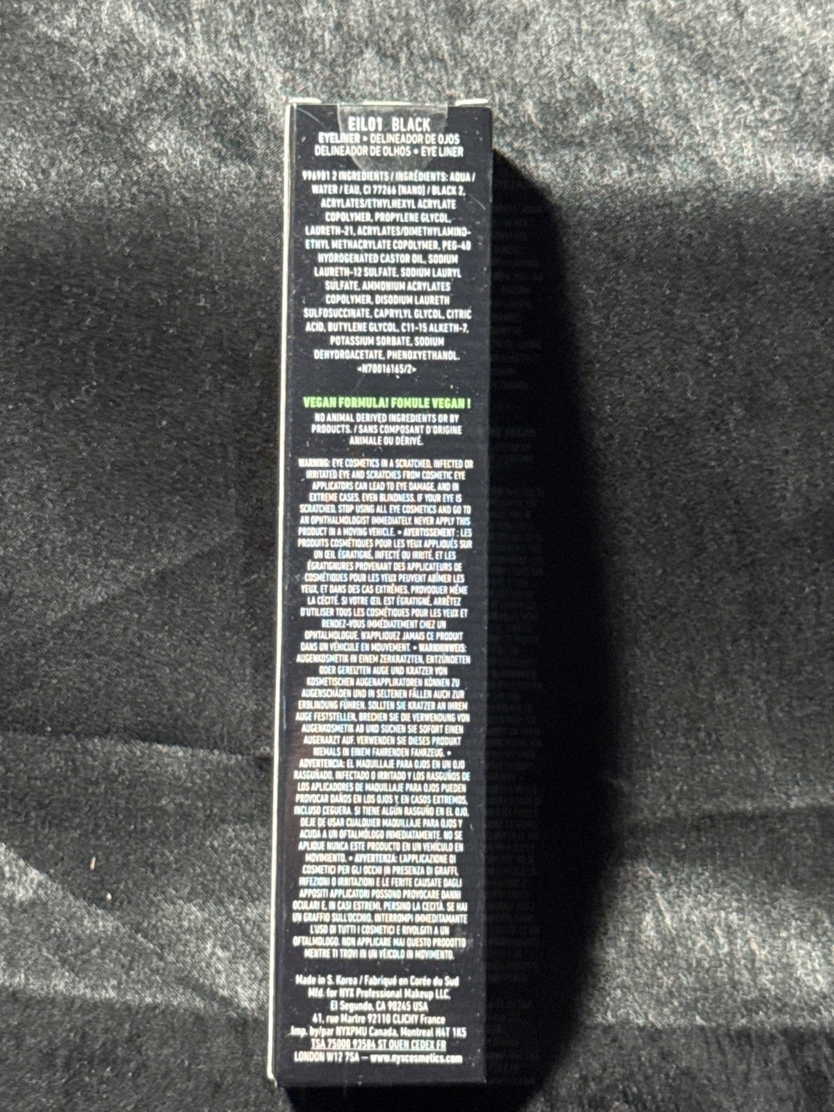 NYX Epic Ink Liner Waterproof Black Liquid Eyeliner 0.03 Fl Oz Vegan Formula