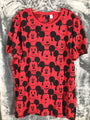 H&M Men's Shirt Disney Mickey Mouse Red/ Black T Shirt Size Adult Large