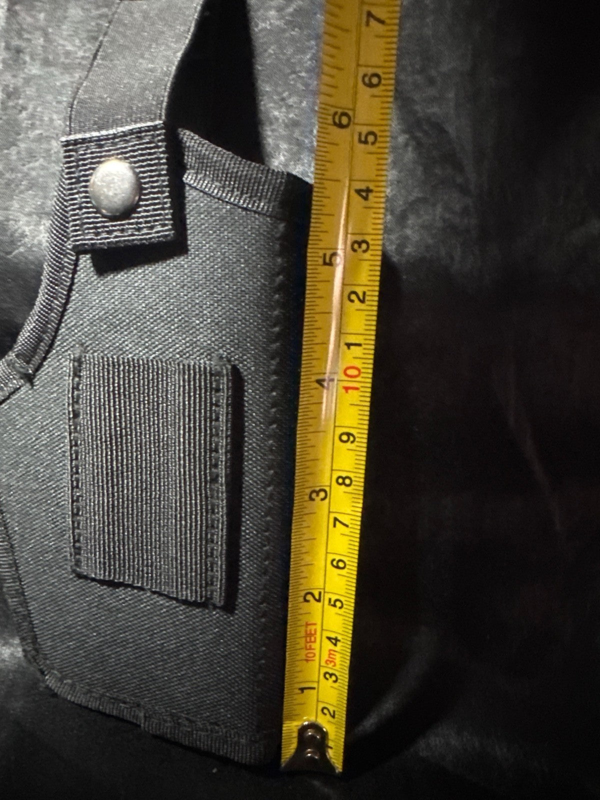 Universal Black Nylon Gun Holster With Snap Closure & Metal Belt Clip