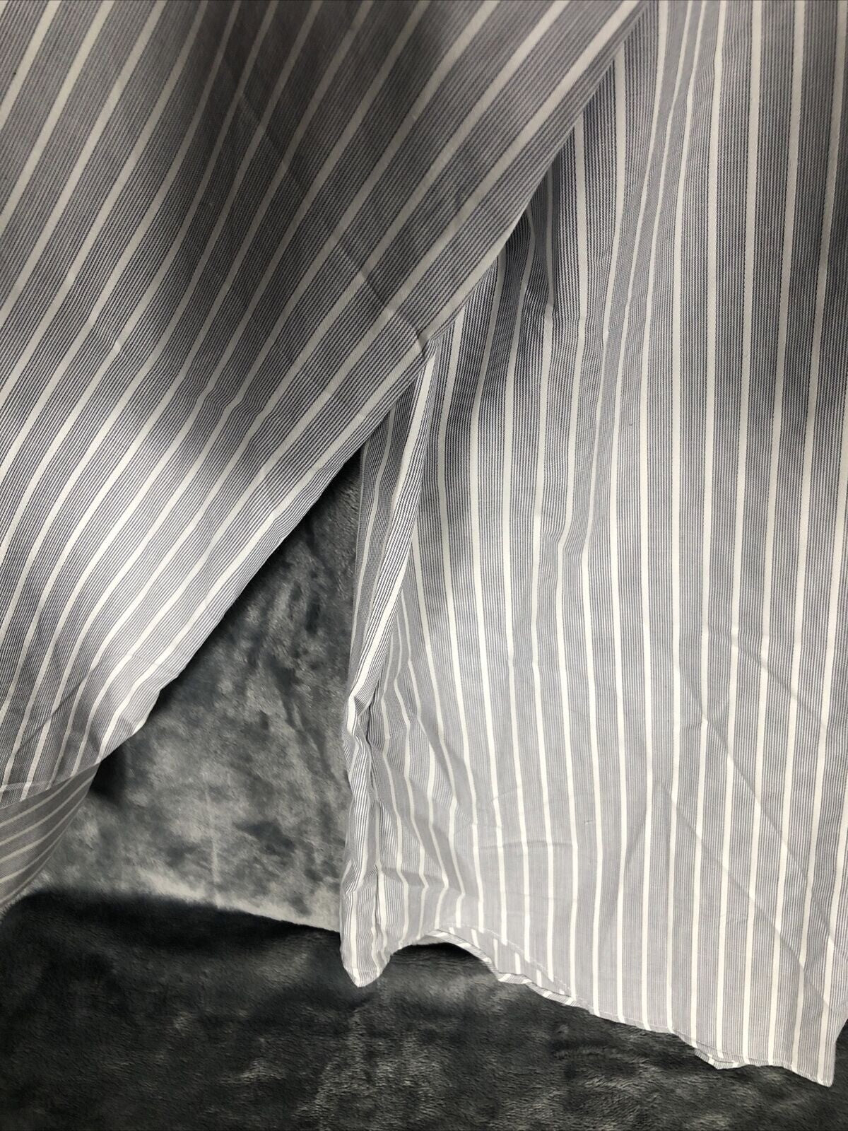 St Michael Mens Striped Dress Shirt 17 1/2” Collar 65% Polyester 35% Cotton Butt