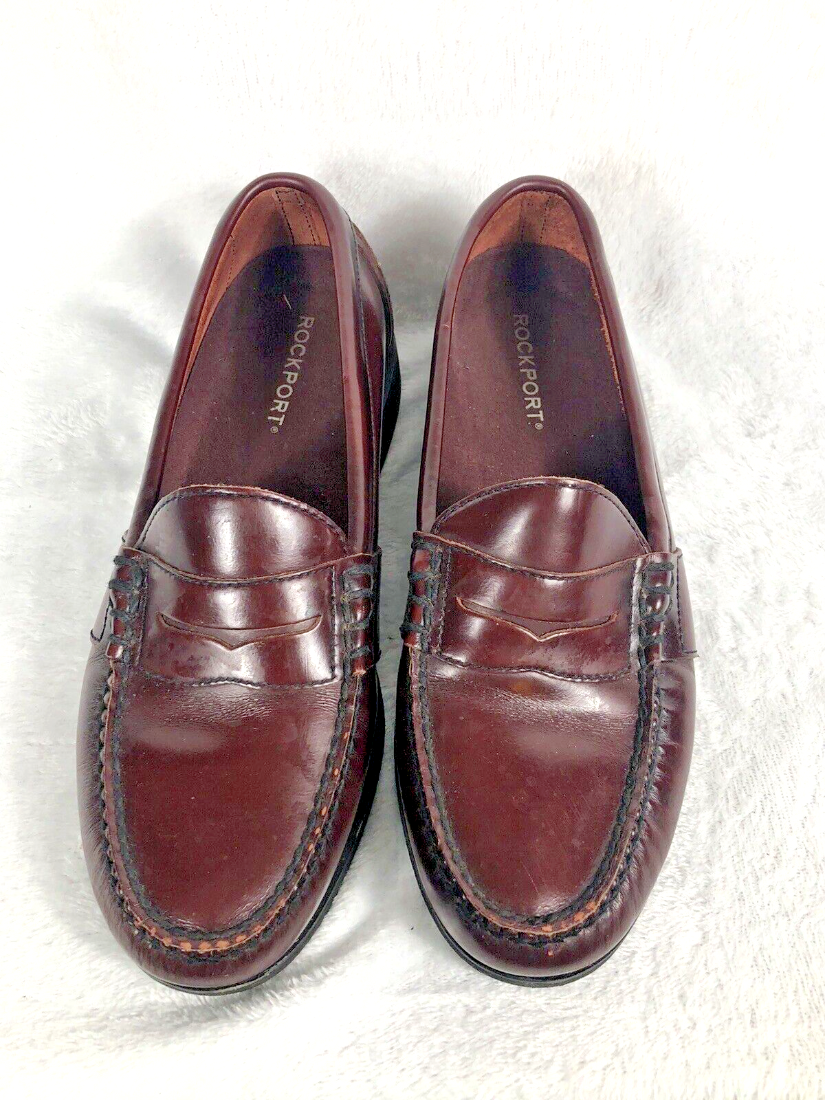 Rockport Shoes Men’s Brown Leather Dress Shoes Adult Size 8.5