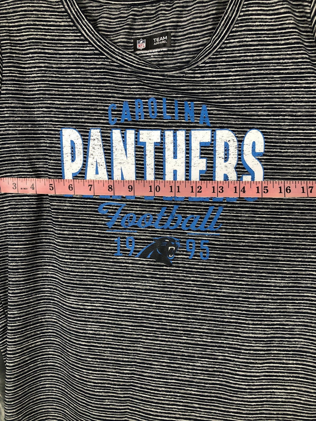NFL Team Woman's Shirt Apparel Carolina Panthers Size 1 X Gray
