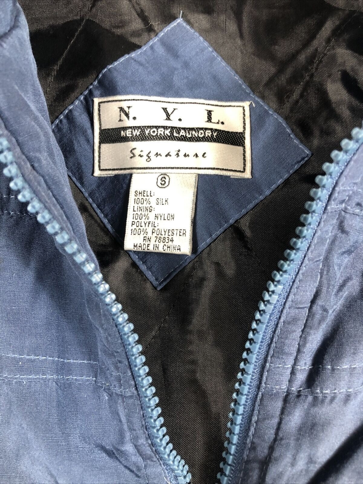 New York Laundry Signature Woman's Jacket Coat Size Small Blue