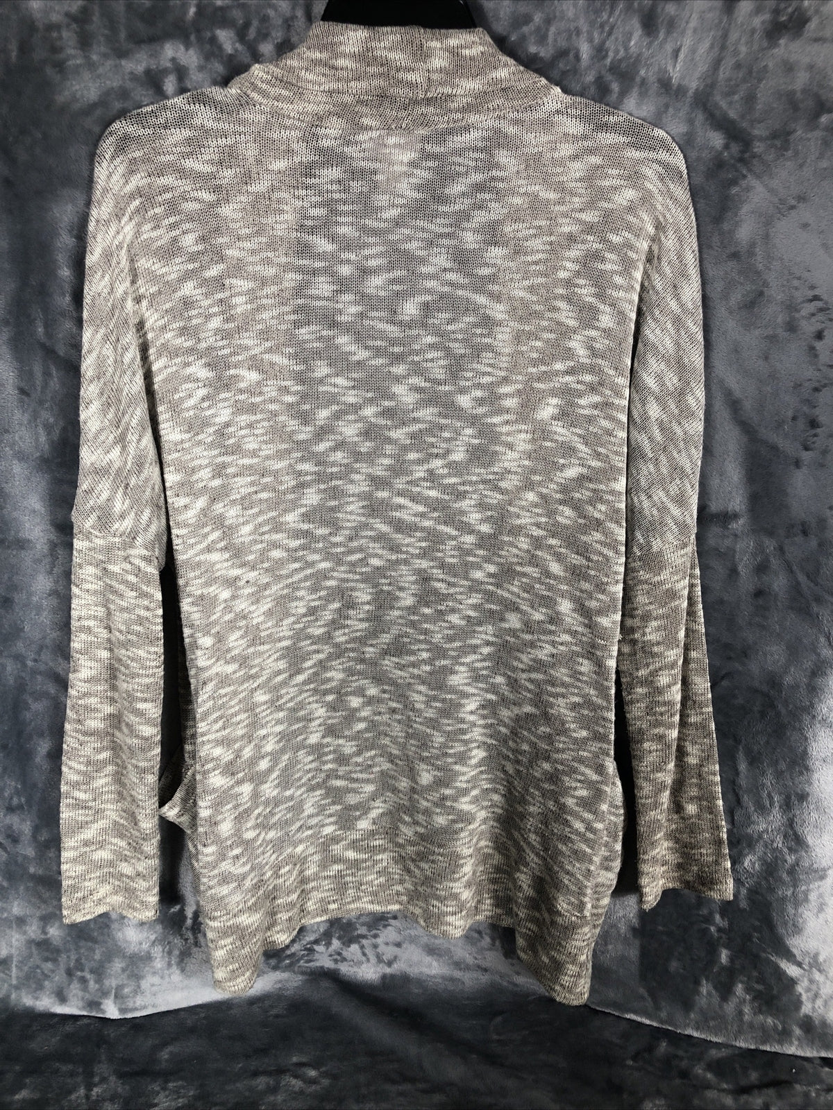 Motherhood Woman's Maternity Gray Open Front Knit Cardigan Sweater With Pockets