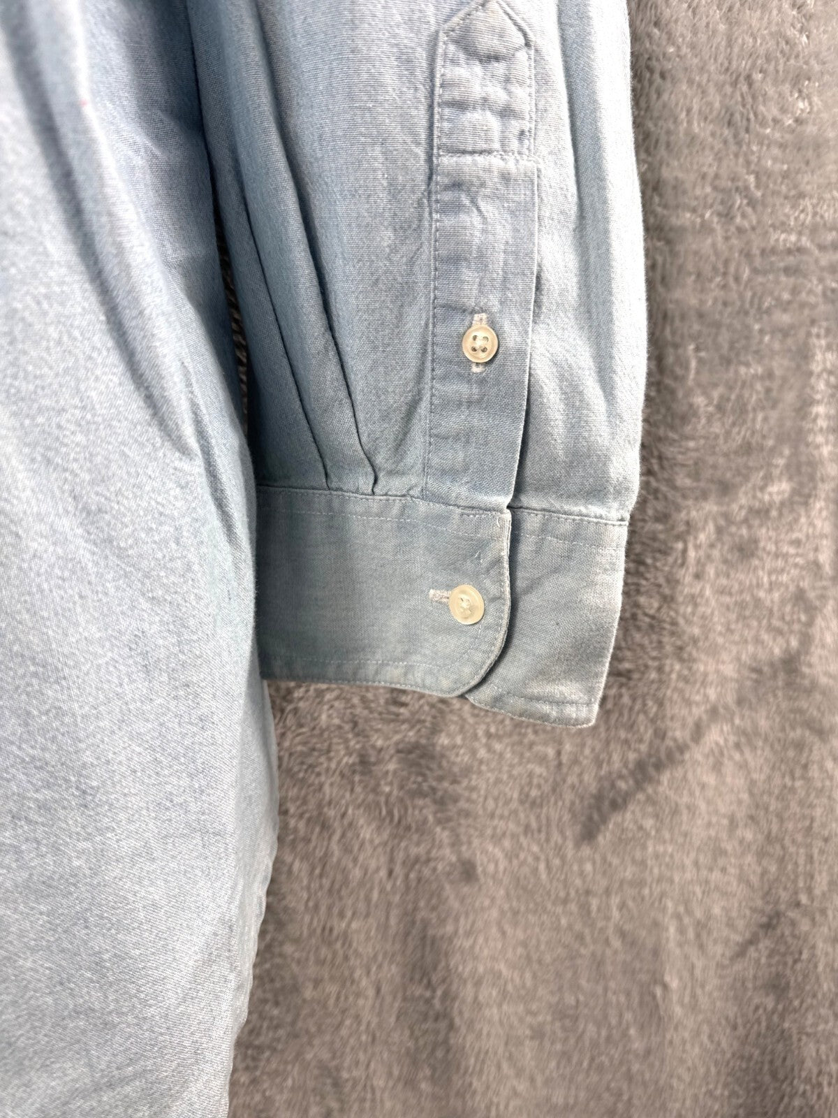 Mickey Inc. Vintage Shirt XL Denim Unisex Button Down Mickey & Pluto Embroider