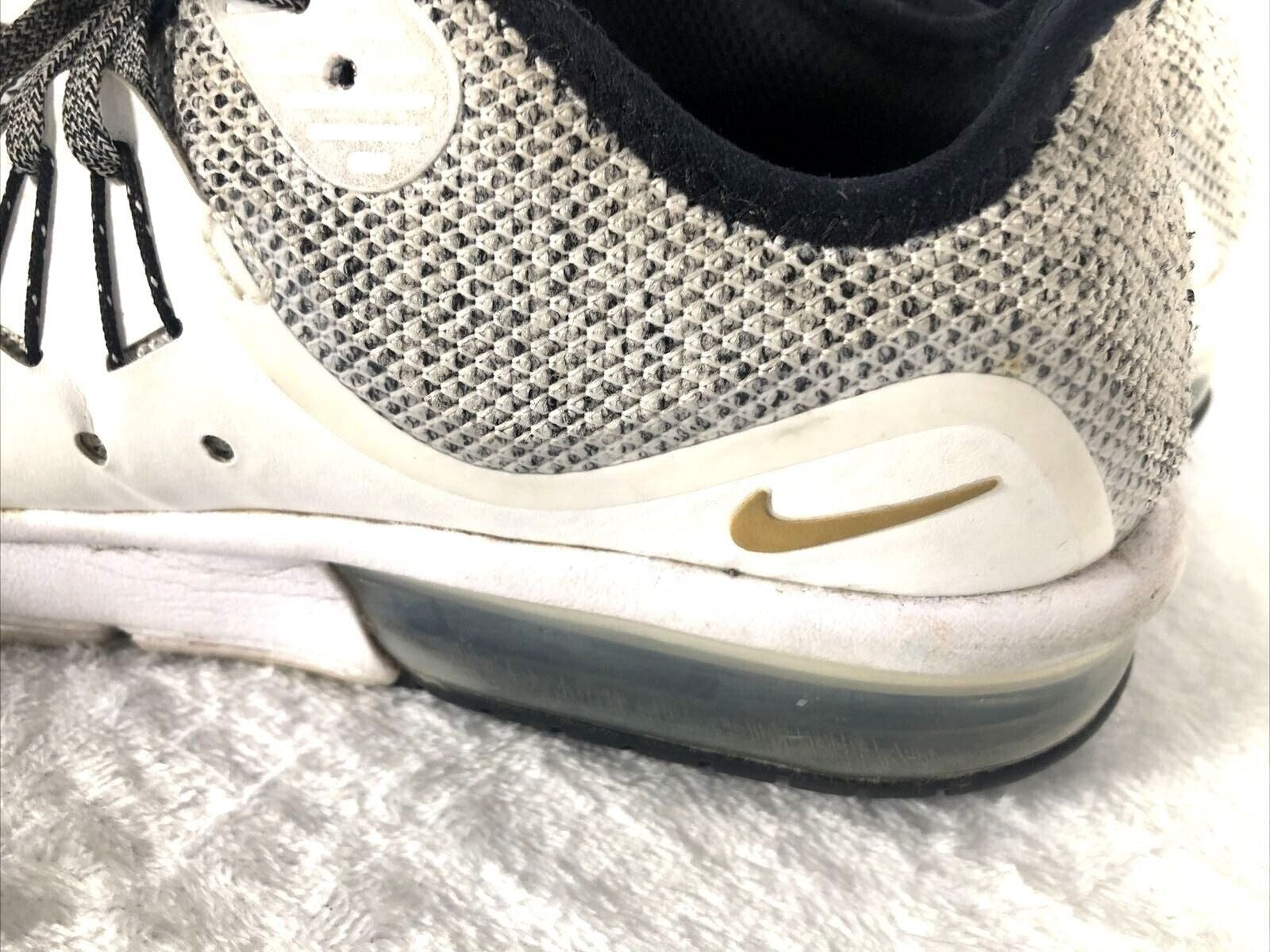 Nike Air Max Mens Sneakers Size 10 Gray Mesh & Leather Shoes