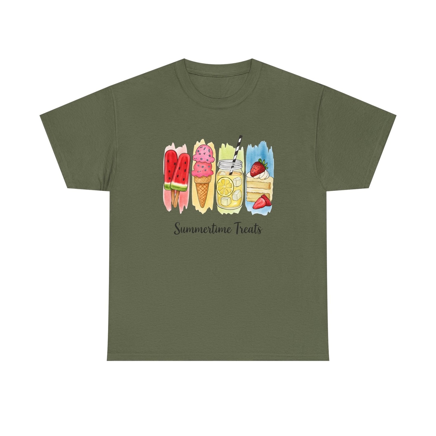 Womens Summertime Treats T Shirt Cute Summer Ice Cream & Popsicle Shirt