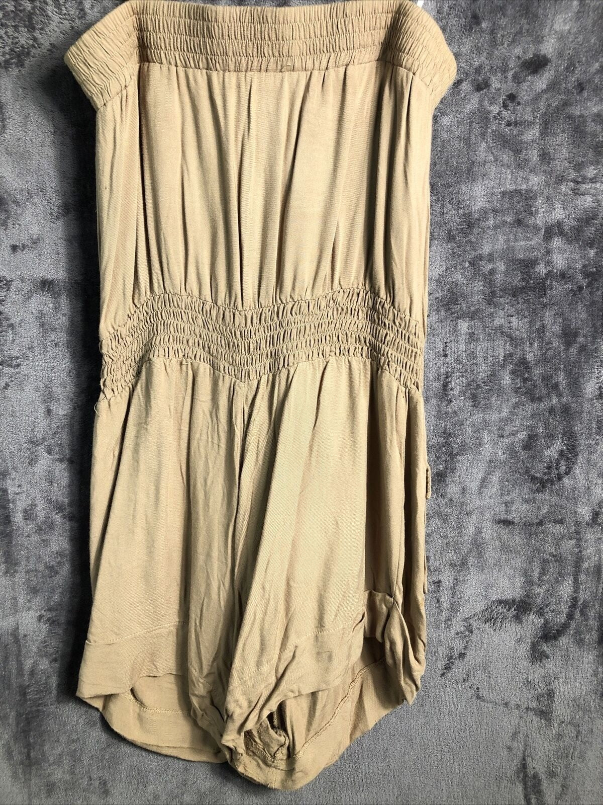 Candies Sleeveless Jumpsuit Buckles pockets Utility cargo Brown Women’s Size M
