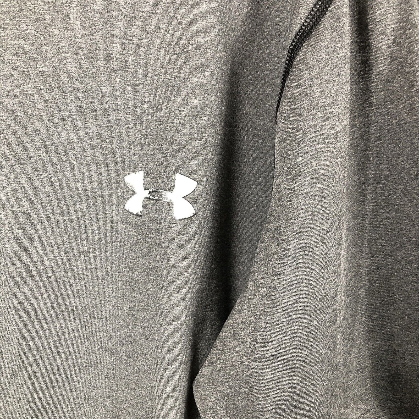 Under Armour Heatgear T Shirt Size Medium Mens Gray Short Sleeve Raglan Loose